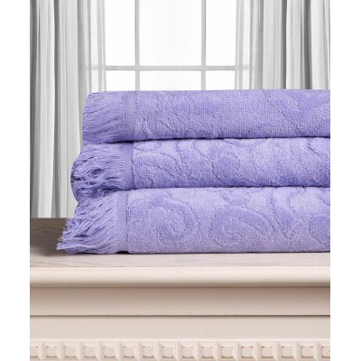 Βαμβακερή ζακάρ πετσέτα ALICIA 520gsm (50cm x 100cm) λιλά