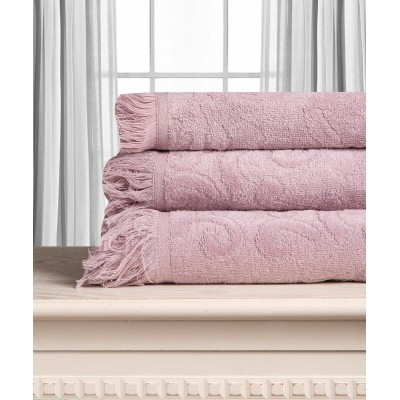 Βαμβακερή ζακάρ πετσέτα ALICIA 520gsm (50cm x 100cm) mauve