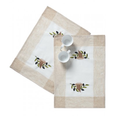 Ντουζίνες (12 τεμάχια) σουπλά N3 (35cm x 50cm) ivory