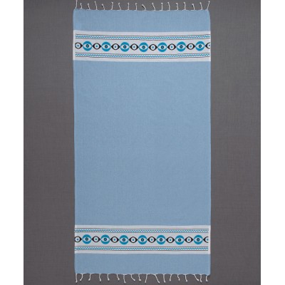 Pestemal nkp707 (90cm x 180cm) σιέλ