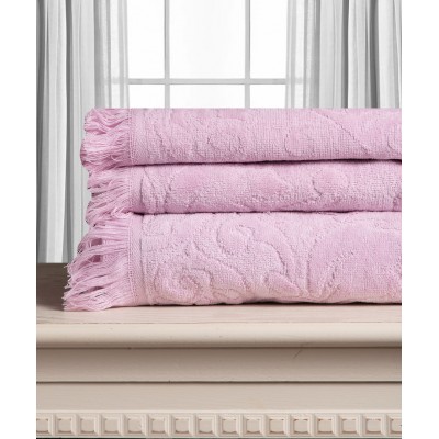 Βαμβακερή ζακάρ πετσέτα ALICIA 520gsm (50cm x 100cm) ρόζ