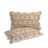 Μαξιλαροθήκη patch (48cm x 72cm) ριγέ λουλούδι τεμάχιο