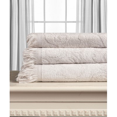 Βαμβακερή ζακάρ πετσέτα ALICIA 520gsm (40cm x 60cm) silver