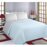 ΚΟΥΒΕΡΛΙ σετ (170cm x 220cm) WAVES sky blue/ grey