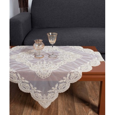 τραπεζοκαρέ (135cm x 135cm) YL12A-176 μπέζ