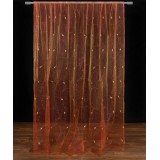 Κουρτίνα zg5724 (280cm x 300cm) με τρέσα πορτοκαλί