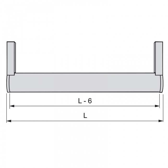 Σωλήνας ντουλάπας αλουμινίου για κρεμάστρες Φ28 Emuca 6057862
