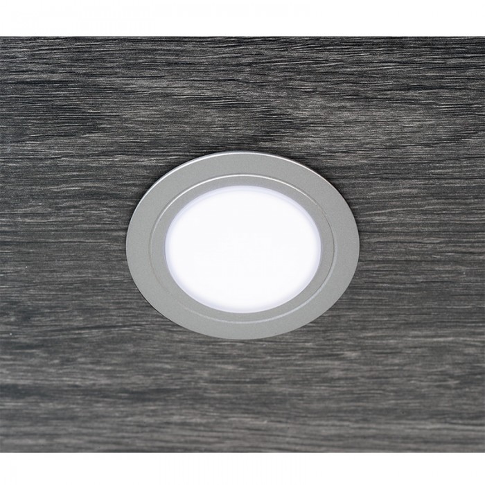 Σποτ φωτισμού ντουλάπας με Led Φ66mm Emuca 5040151 σε Σατινέ Νίκελ