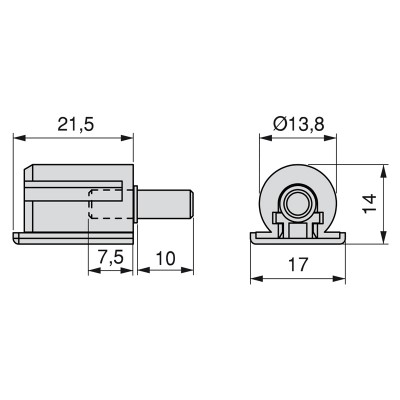 Στήριγμα ραφιού ασφαλείας Emuca 4008823 - Ανθρακί