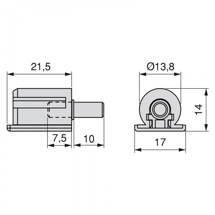 Στήριγμα ραφιού ασφαλείας Emuca 4008823 - Ανθρακί