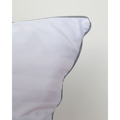 Μέτριο Μαξιλάρι Ύπνου με Γκρι Ρέλι Studio 50x70cm 50x70cm Άσπρο