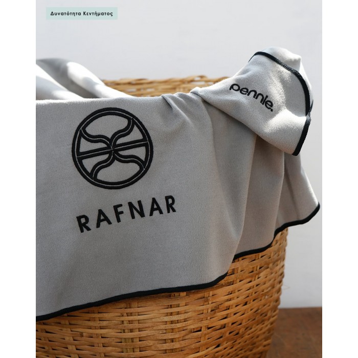 Πετσέτα μπάνιου Survivor με χρωματιστό φεστόνι Προσώπου | 50x90cm Γκρι