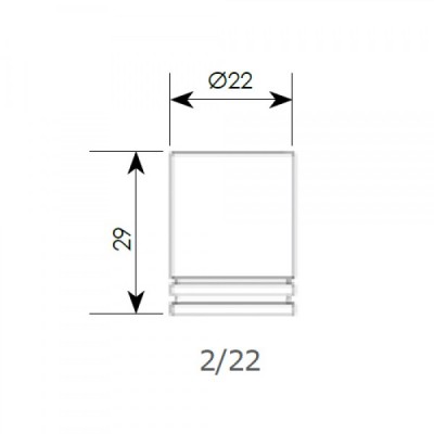 Πόμολα επίπλων σειρά 02 Όρο ματ