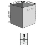 Μεταλλική ξυλιέρα τζακιού Viometal 1040 ΡΟΥΕΝ Μαύρο χρώμα  32.5x32.5x35.5cm