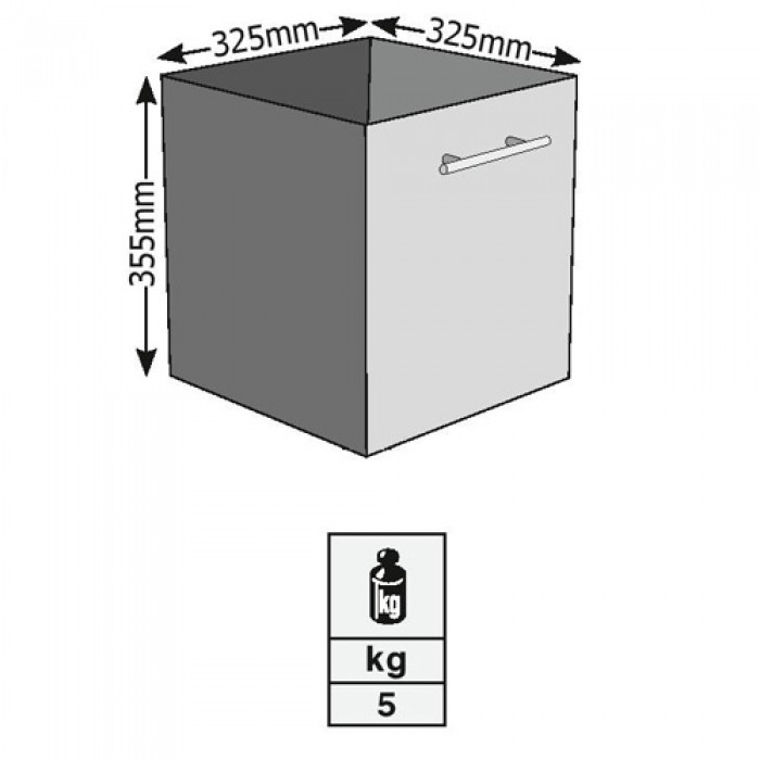 Μεταλλική ξυλιέρα τζακιού Viometal 1040 ΡΟΥΕΝ Μαύρο χρώμα  32.5x32.5x35.5cm