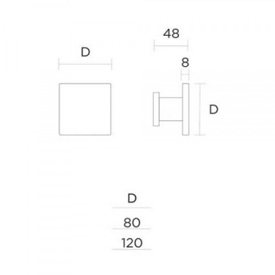 Μπούλ εξώθυρας (2τεμάχια Ζεύγος) Convex σειρά 1067 σε Ματ Μαύρο 80mm