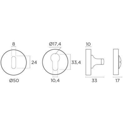 Ροζέτα Convex Μεσόπορτας 2015 σε Ματ Άσπρο