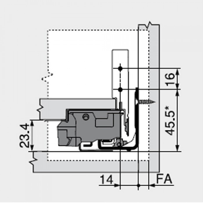 Μεταλλικά Πλαϊνά συρταριού BLUM LEGRABOX -N- με ύψος 8cm και Βάθος 50cm σε χρώμα Ανθρακί
