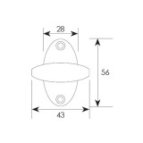 Αξεσουάρ πόρτας ασφαλείας 467 Μπρονζέ