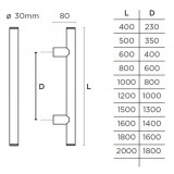 Λαβές εξώπορτας (2 Τεμάχια) Convex σειρά 475 σε Ματ Αντικέ