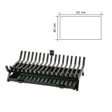 Σχάρα Ζωγομετάλ 651 σε Μαύρο Χωρίς Σταχτοθήκη 62 x 42 cm