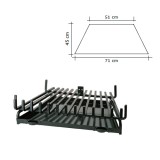 Σχάρα Ζωγομετάλ 655 σε Μαύρο με Σταχτοθήκη 71 x 45 x 51cm