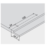 Μεταλλικά Πλαϊνά συρταριού BLUM LEGRABOX -N- με ύψος 8cm και Βάθος 50cm σε χρώμα Ανθρακί
