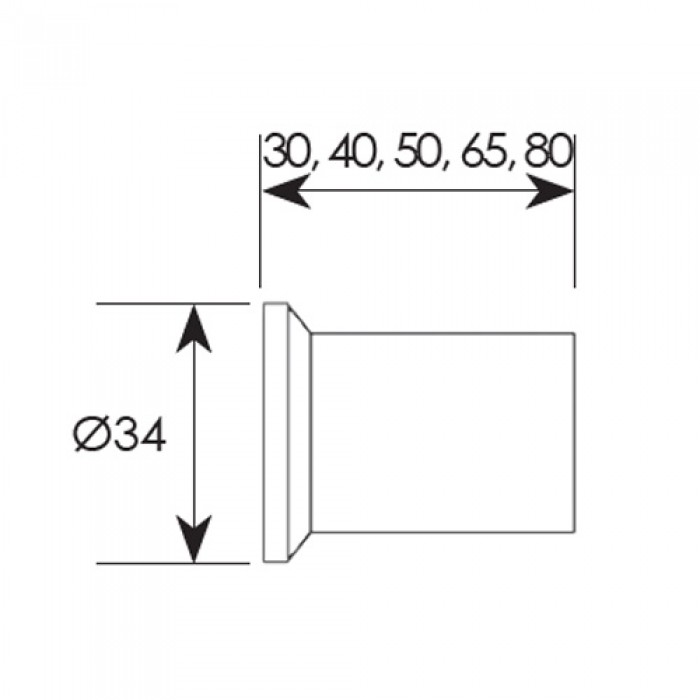 Στόπερ πόρτας-τοίχου 952 μαγνητικό 30mm Όρο ματ / Όρο