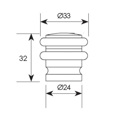 Στόπερ πόρτας-δαπέδου 958 Αλουμινίου Νίκελ ματ
