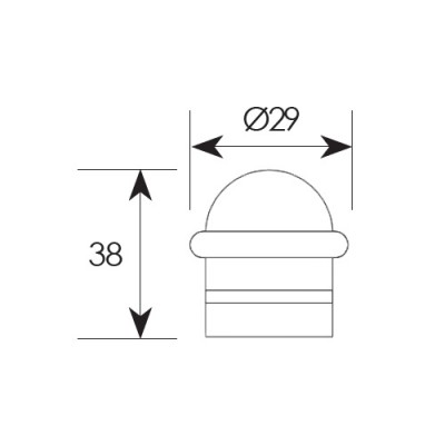 Στόπερ πόρτας 957 αλουμινίου Νίκελ ματ