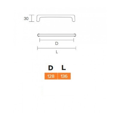 Λαβή επίπλου Conset C1369-128 Μεταλλικό Μαύρο