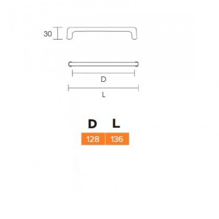 Λαβή επίπλου Conset C1369-128 Μεταλλικό Μαύρο
