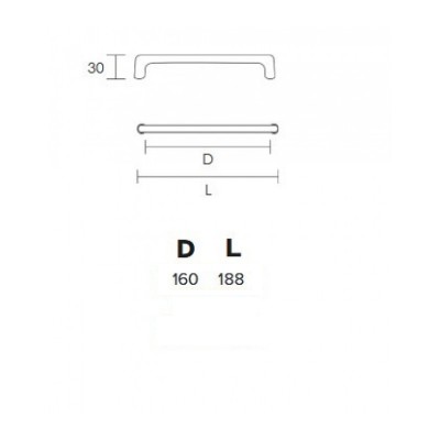 Λαβή επίπλου Conset C1369-160 Μεταλλικό Μαύρο