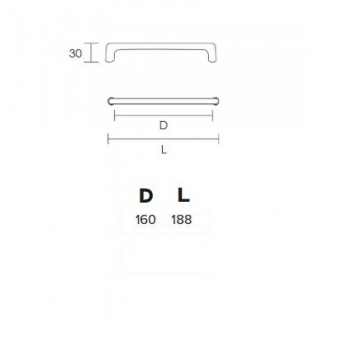 Λαβή επίπλου Conset C1369-160 Μεταλλικό Μαύρο