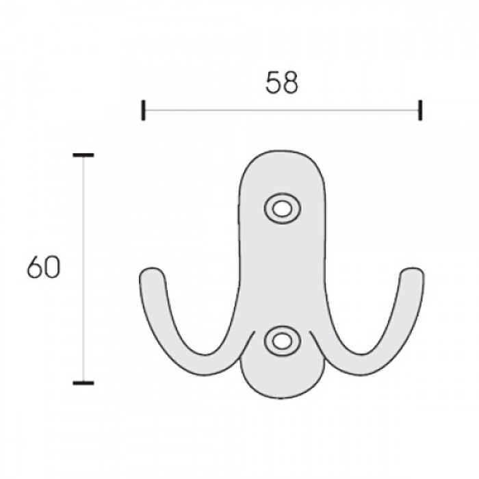 Μεταλλική Κρεμάστρα τοίχου Conset σειρά C547 σε Σατέν Όρο