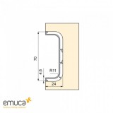 Μεσαίο Προφίλ (U) Gola Emuca 8900112 Λευκό Βέργα Μήκους 3.90m