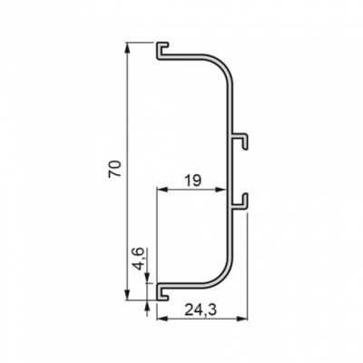 Μεσαίο Προφίλ (U) Gola Emuca 8900112 Λευκό Βέργα Μήκους 3.90m