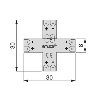 Σταυρωτός Σύνδεσμος  για ταινία Led Emuca 5202920