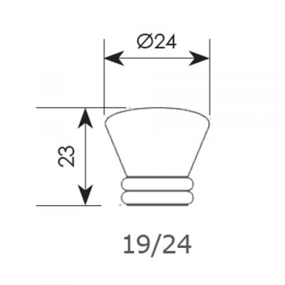 Πόμολα επίπλων σειρά 19 Όρο ματ