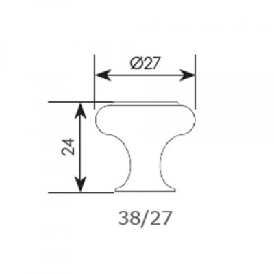 Πόμολα επίπλων σειρά 38 Μπρονζέ / Όρο