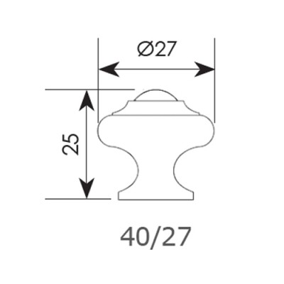 Πόμολα επίπλων σειρά 40 Όρο
