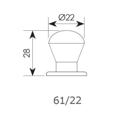 Πόμολα επίπλων ΖΩΓΟΜΕΤΑΛ σειρά 61 όρο ματ
