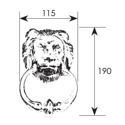 Ρόπτρα πόρτας ΖΩΓΟΜΕΤΑΛ σειρά 218 μπρονζέ