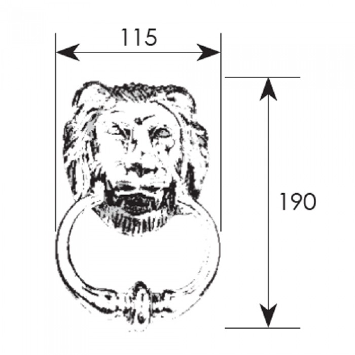 Ρόπτρα πόρτας ΖΩΓΟΜΕΤΑΛ σειρά 218 μπρονζέ