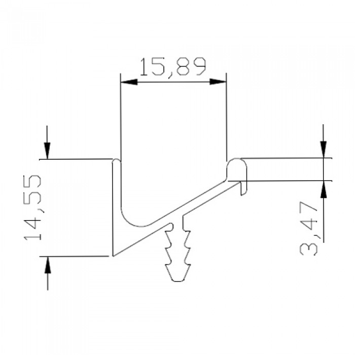 Λαβή επίπλου Χωνευτή Varial 2012 Inox