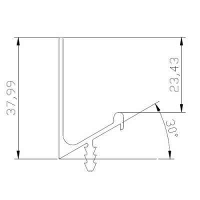 Λαβή επίπλου Χωνευτή Varial 2014 Μαύρο Ματ