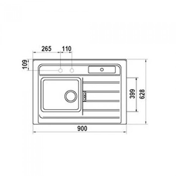 Νεροχύτης από Νανογρανίτη LARGO M-100 NE3-02