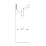 Λαβή επίπλου Χωνευτή Varial 2012 Αλουμίνιο