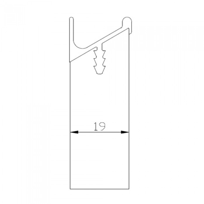 Λαβή επίπλου Χωνευτή Varial 2012 Inox