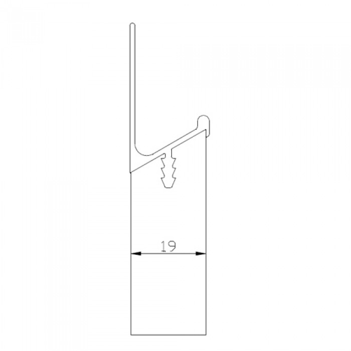 Λαβή επίπλου Χωνευτή Varial 2014 Αλουμίνιο